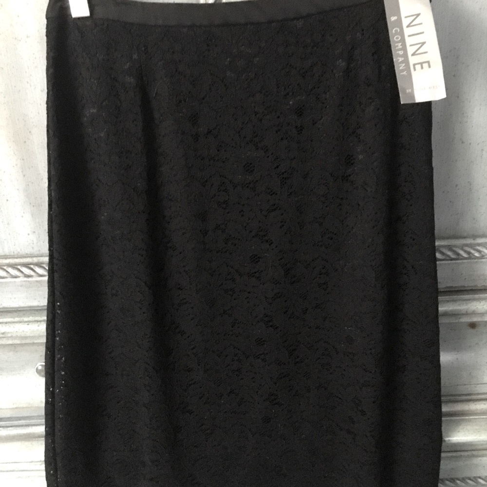 Black lace skirt